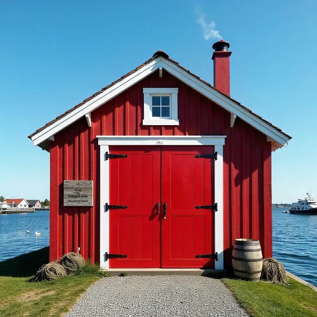 Front View of a Traditional Swedish Fiskrökeri