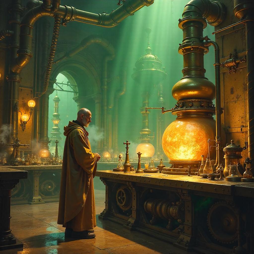 Monk in a Brass Laboratory: Steampunk Concept Art