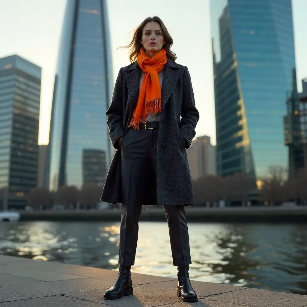 Confident Fashion in Front of London's Modern Architecture
