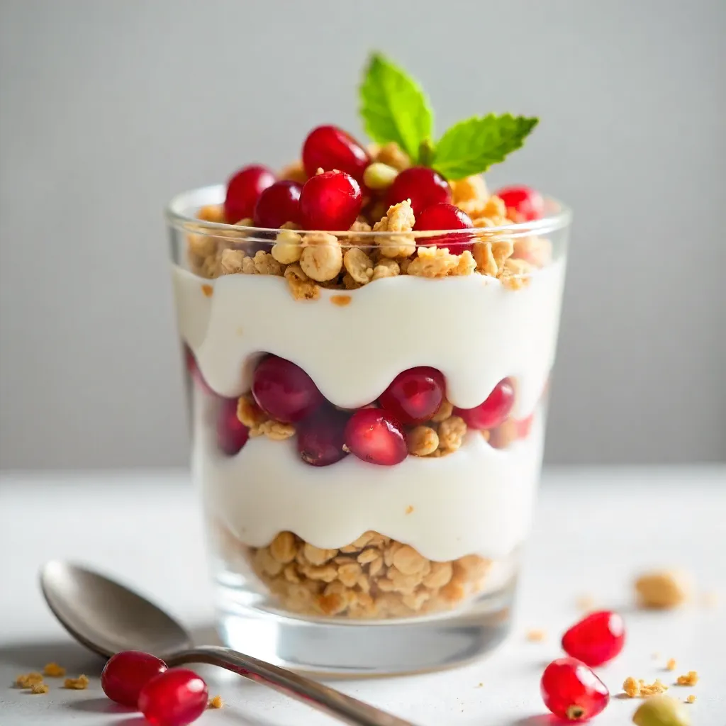 Luminous Yogurt Parfait with Pomegranate & Pistachios