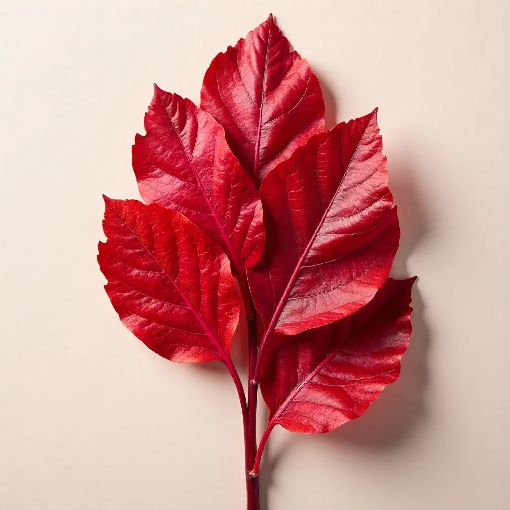 Vertical Chicory Leaves: Vibrant Red Texture