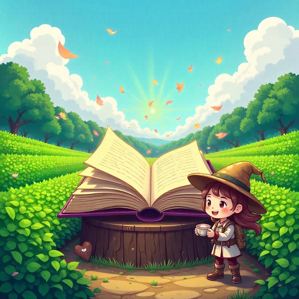 The Enchanted Tome in a Tea Plantation