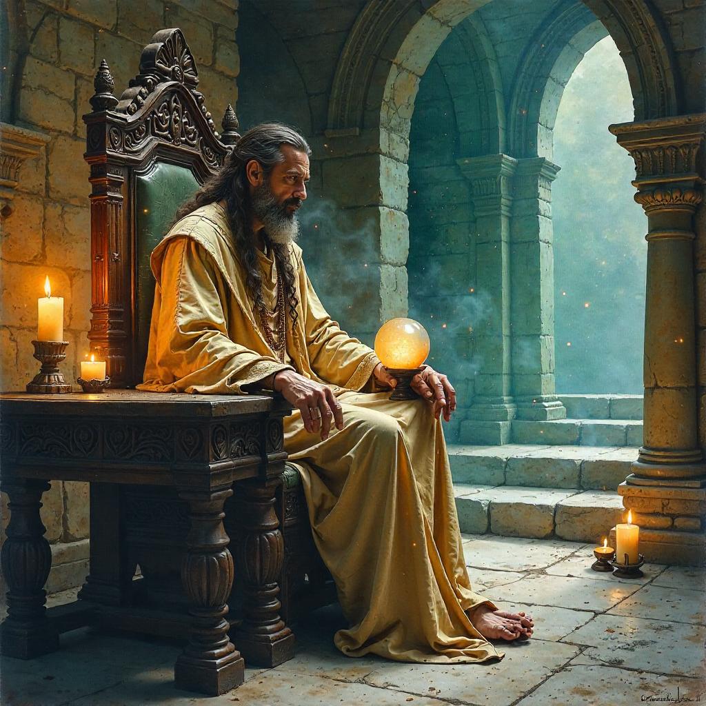 Watercolor Oracle Portrait in a Photographic Moment