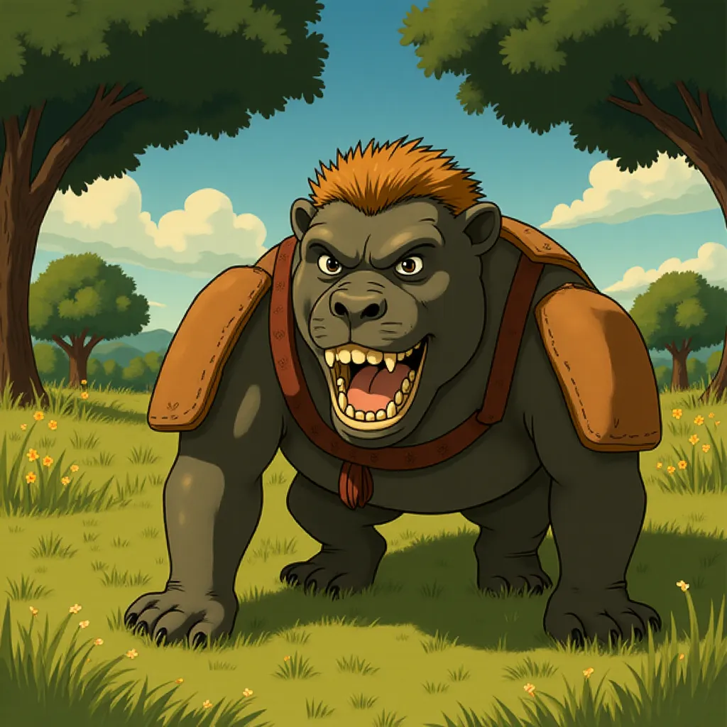 Eka Darville in Kingdom of the Planet of the Apes (2024) - Ghibli style