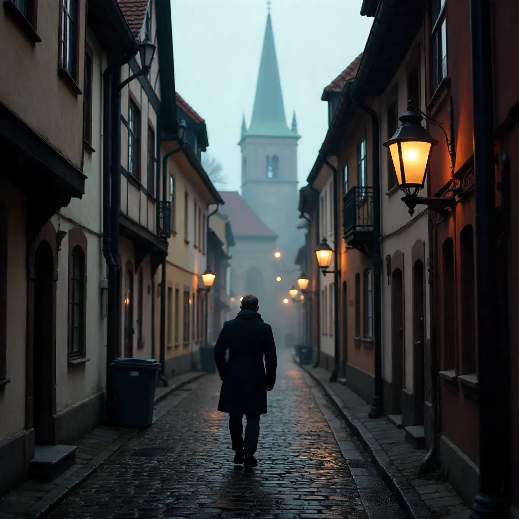 Solitary Walk in Tallinn's Medieval Old Town