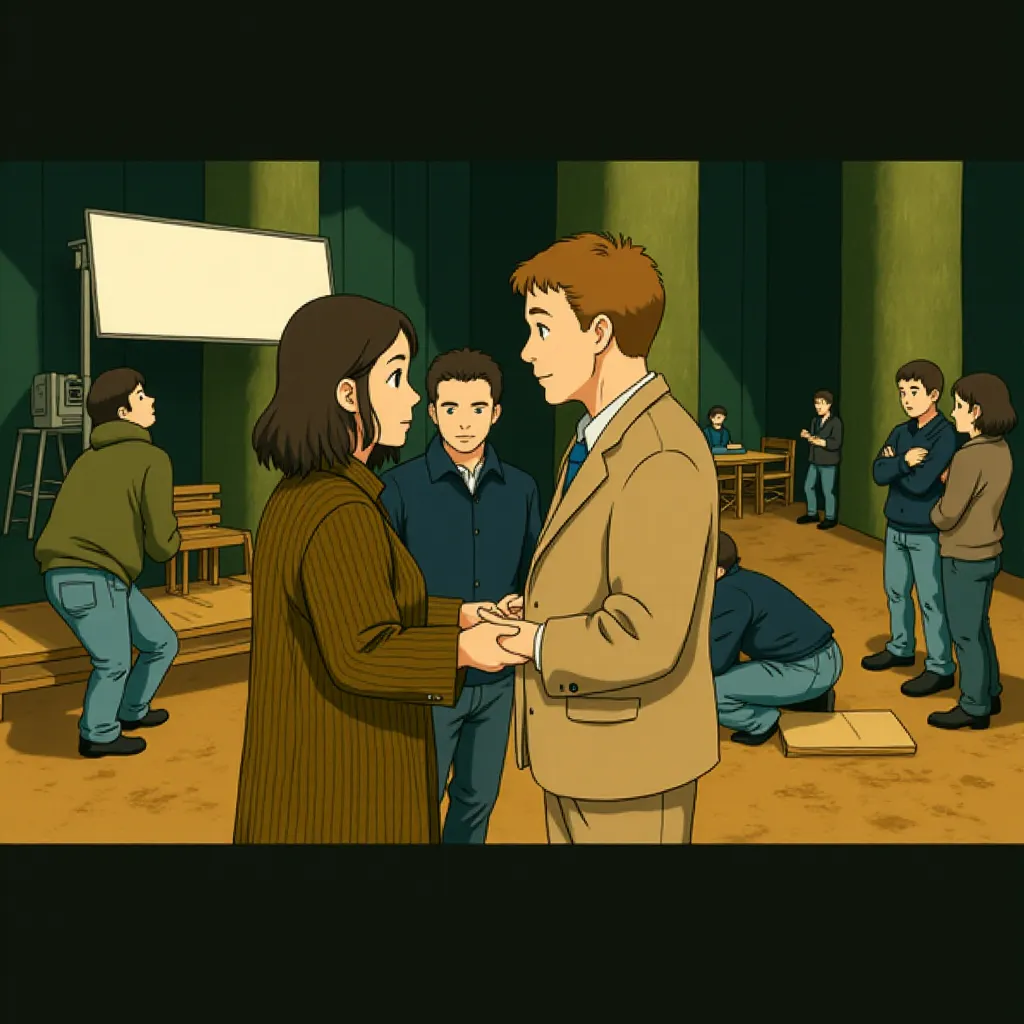 Gary Oldman, David Thewlis, and David Heyman in Harry Potter and the Deathly Hallows: Part 2 (2011) - Anime style