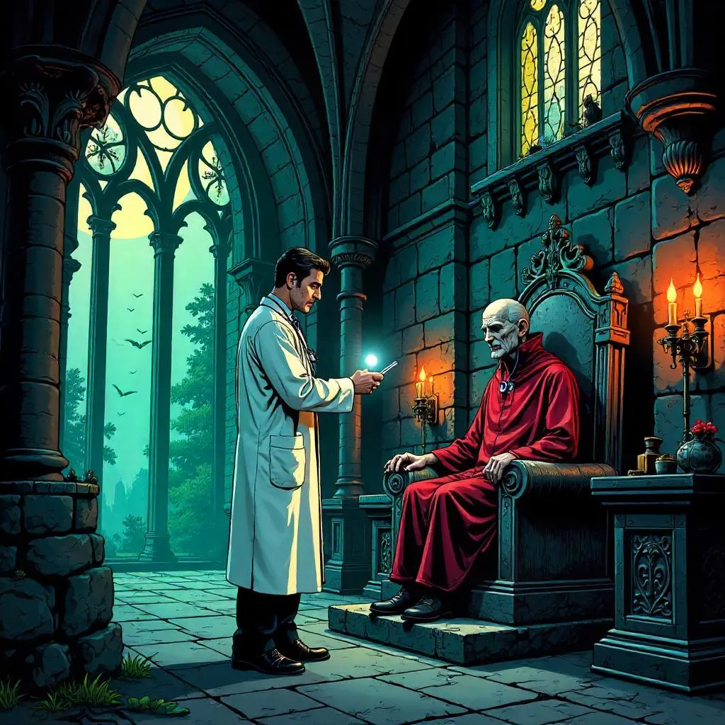 The Doctor in a Vampire Castle — Comic Book Adventure