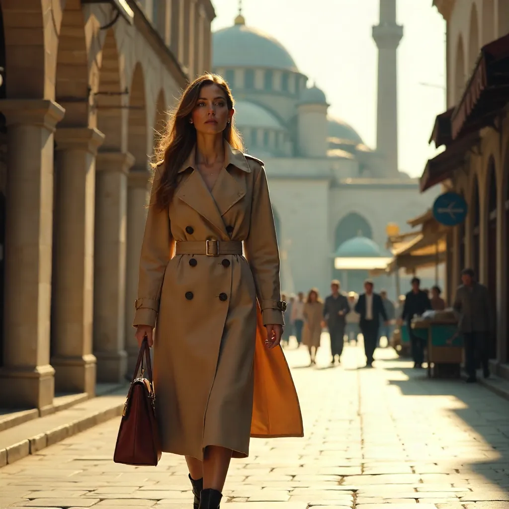 Trench-Coat Explorer in Historic İstanbul
