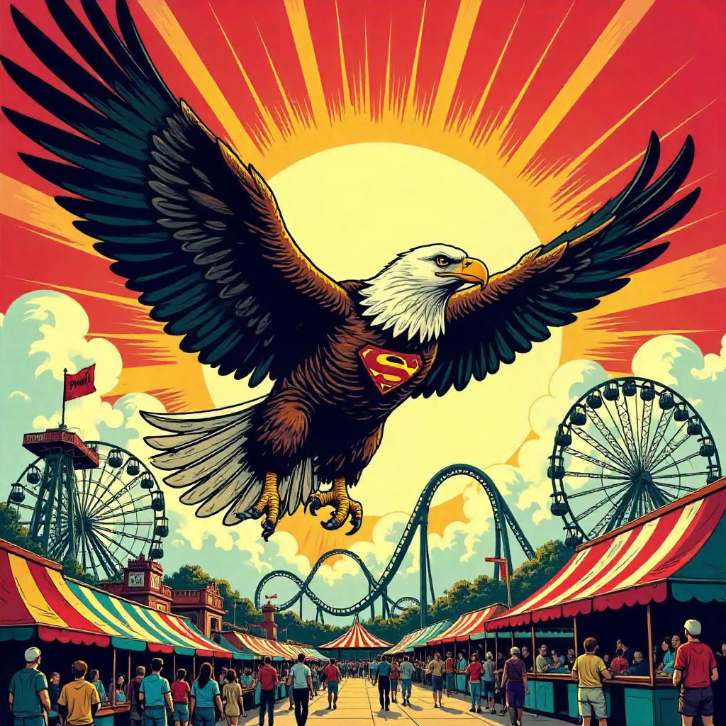 Eagle Hero in Comic Park Adventure