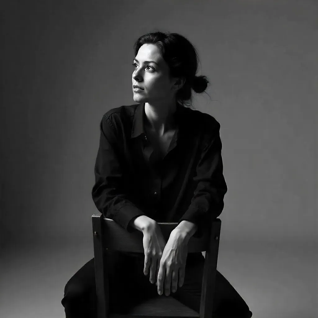 Chiaroscuro Portrait: Adult on a Chair