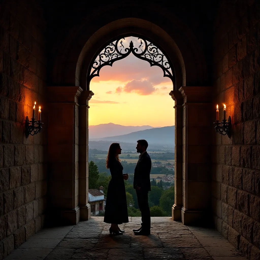 Silhouettes at Segovia Alcázar Window