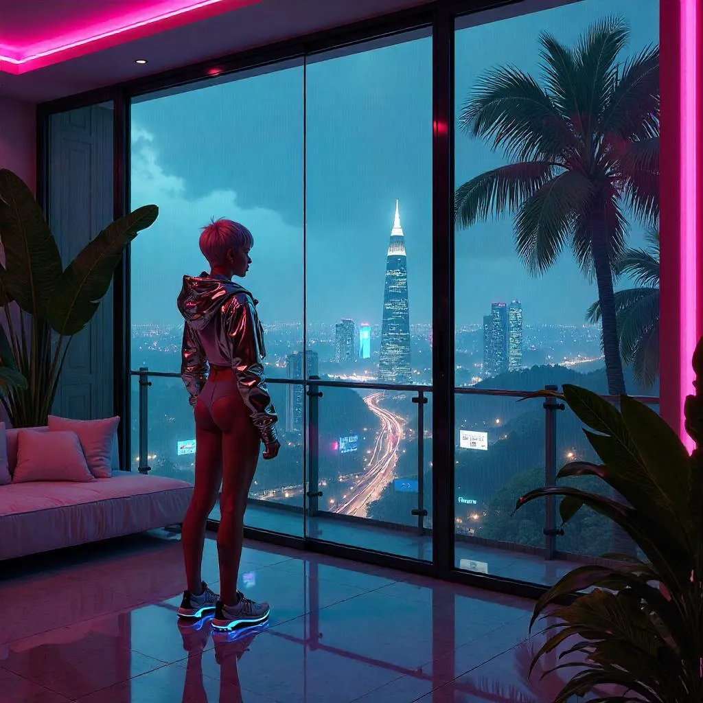 Neon Cyberpunk Villa Muse