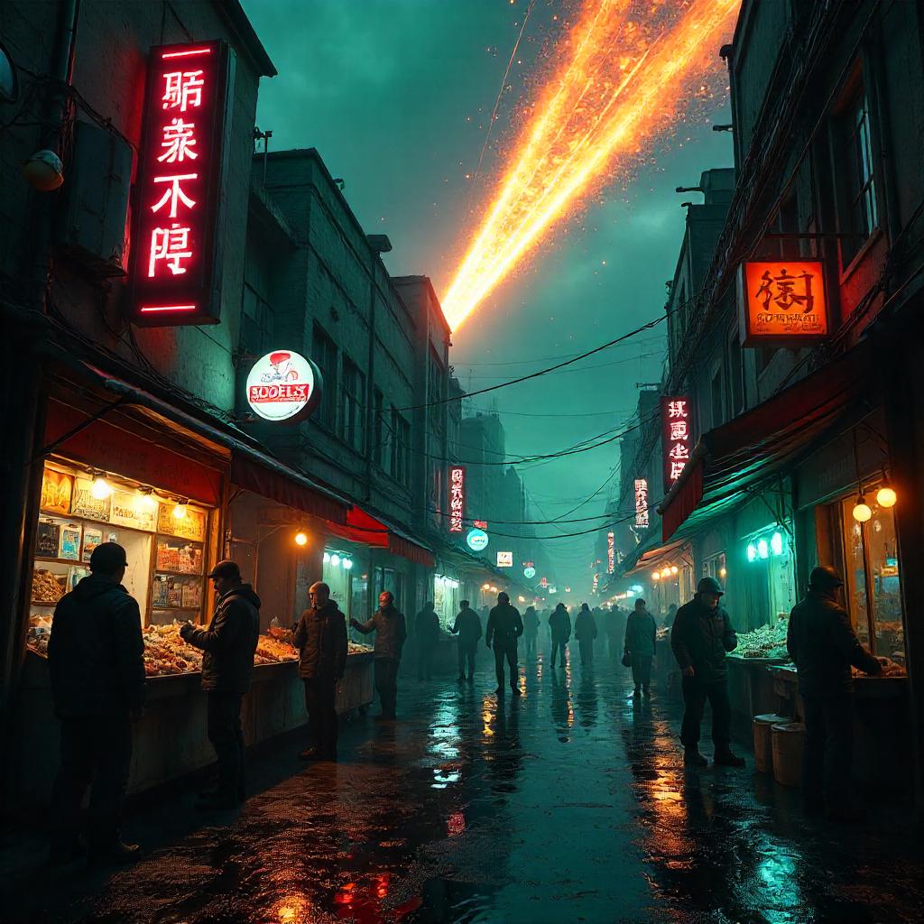 Neon Meteor in the Cyberpunk Market