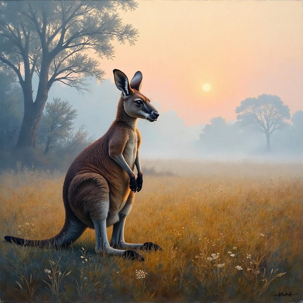 Dawn Mist Over the Kangaroo