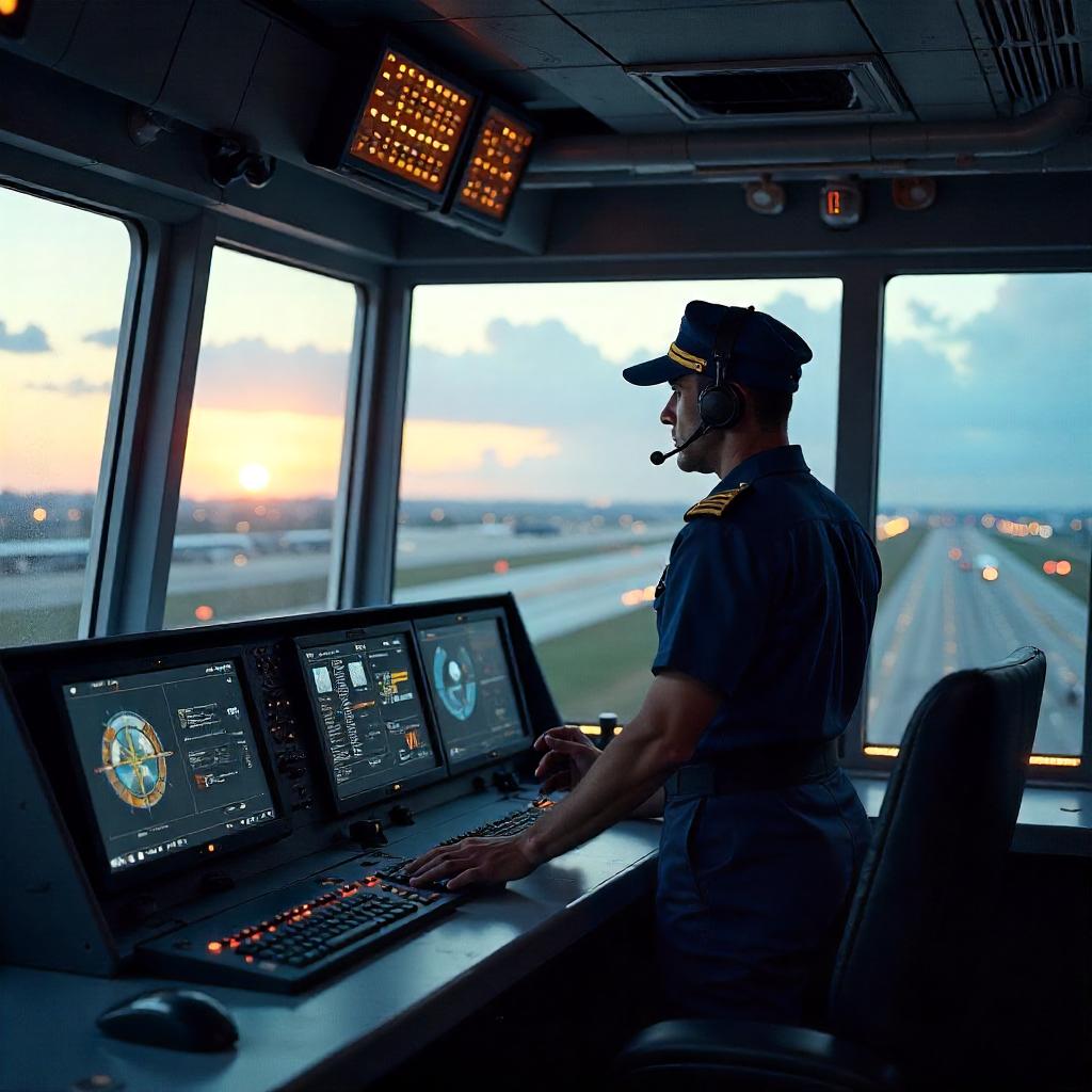 Control Tower Pilot — Photoreal 3D Render