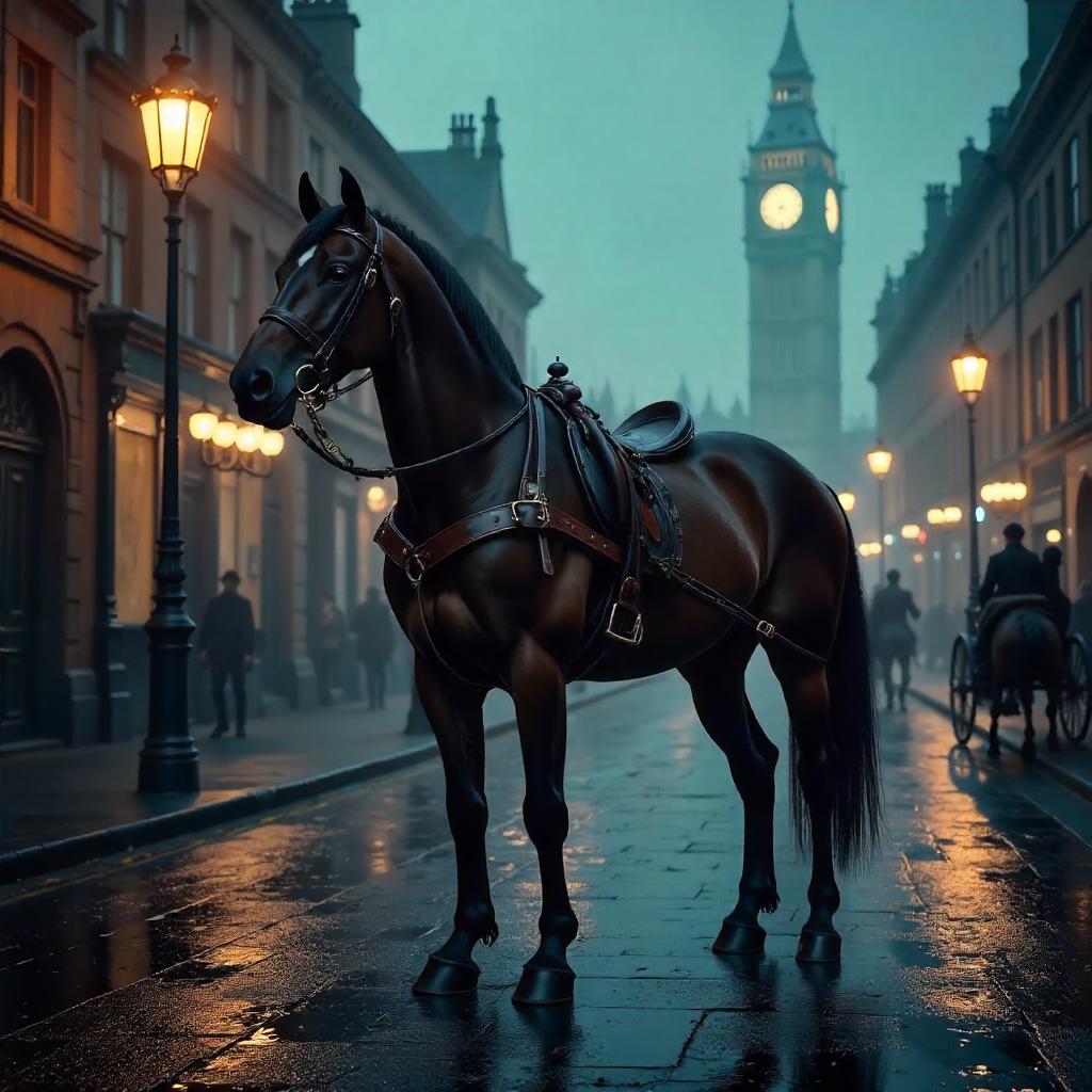 Horse in Victorian London — Concept Art