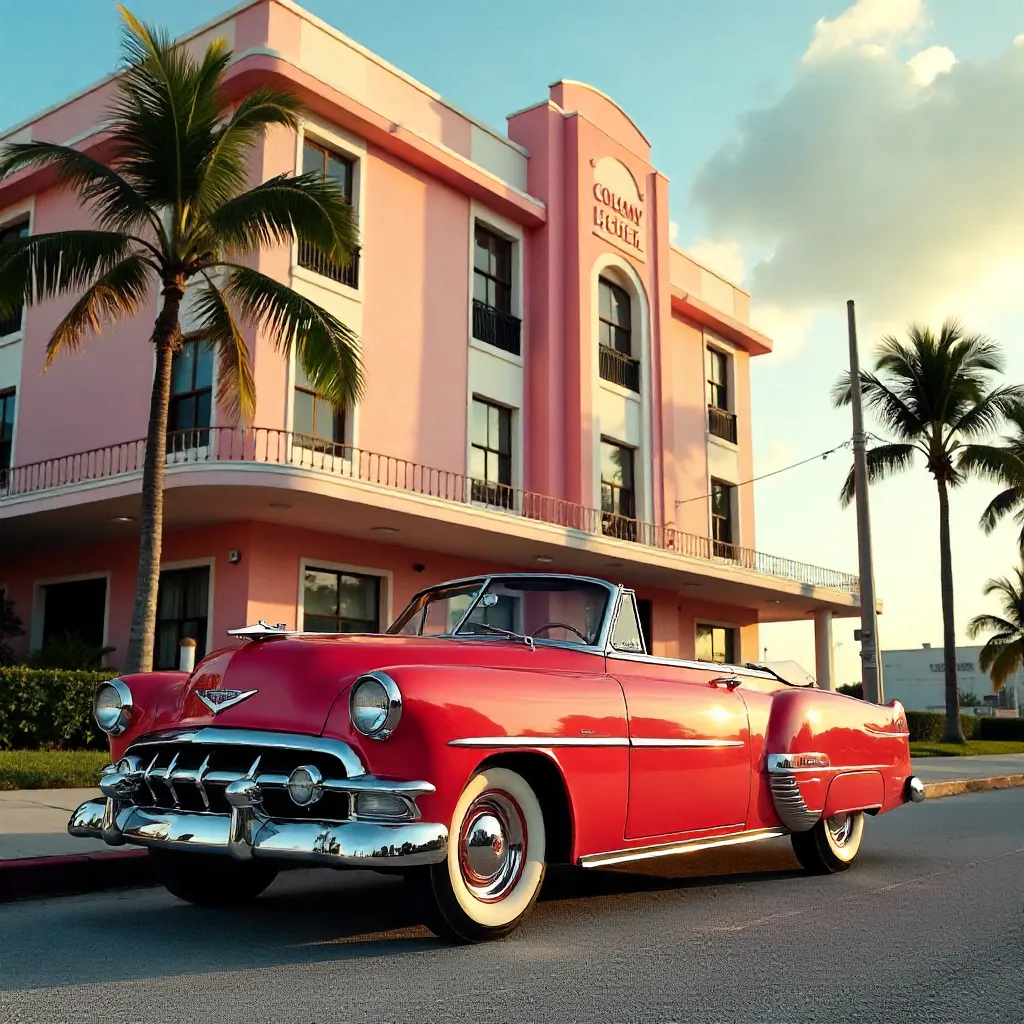 Vintage Car by Colony Hotel on Ocean Drive