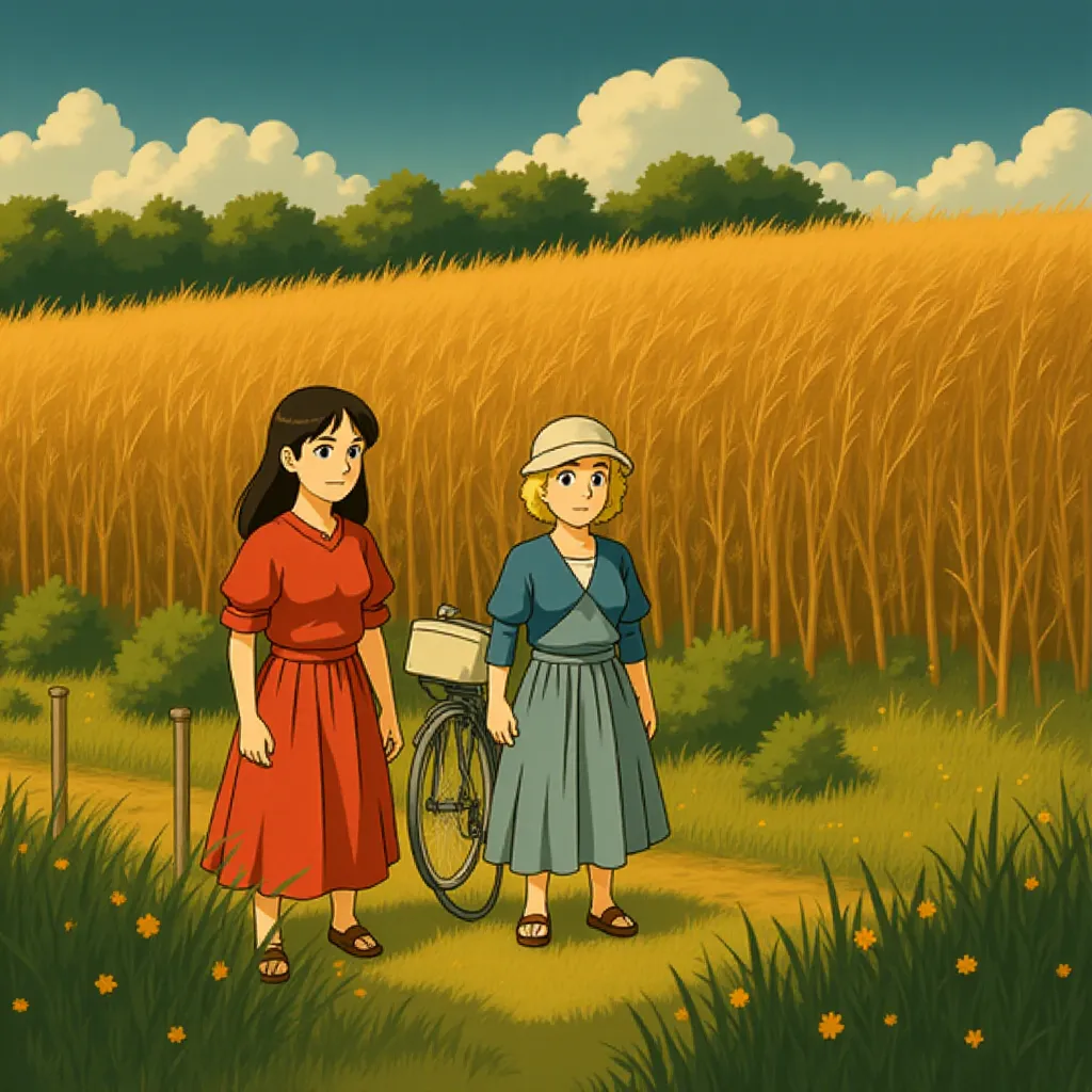 Emma Jenkins-Purro and Mia Goth in Pearl (2022) - Anime style
