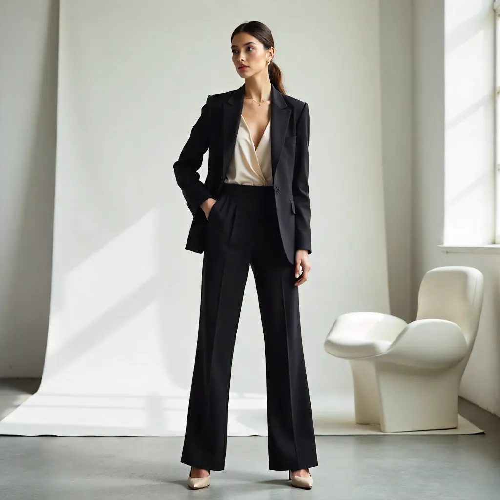 Elegant Minimalist Chic: Fashion Model Pose