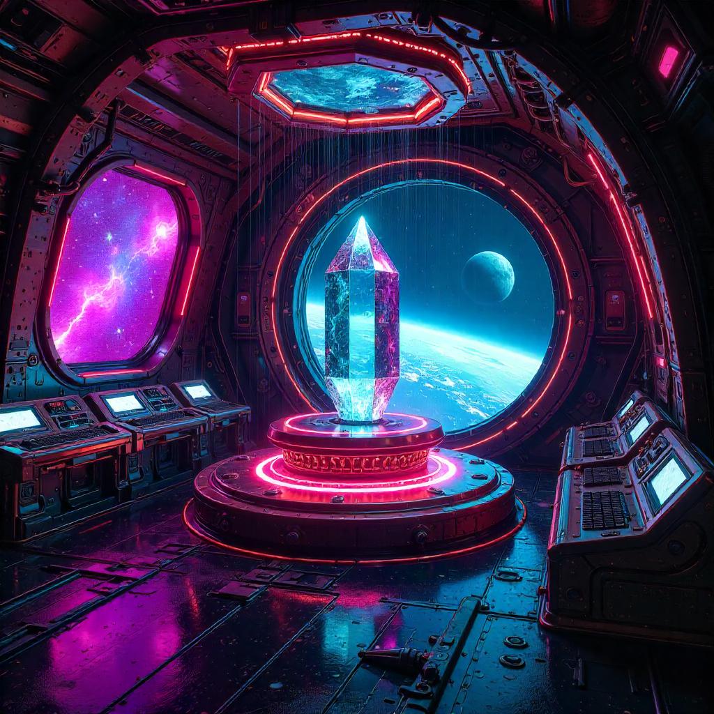 Chrono Station: A Neon Time Machine in Orbit
