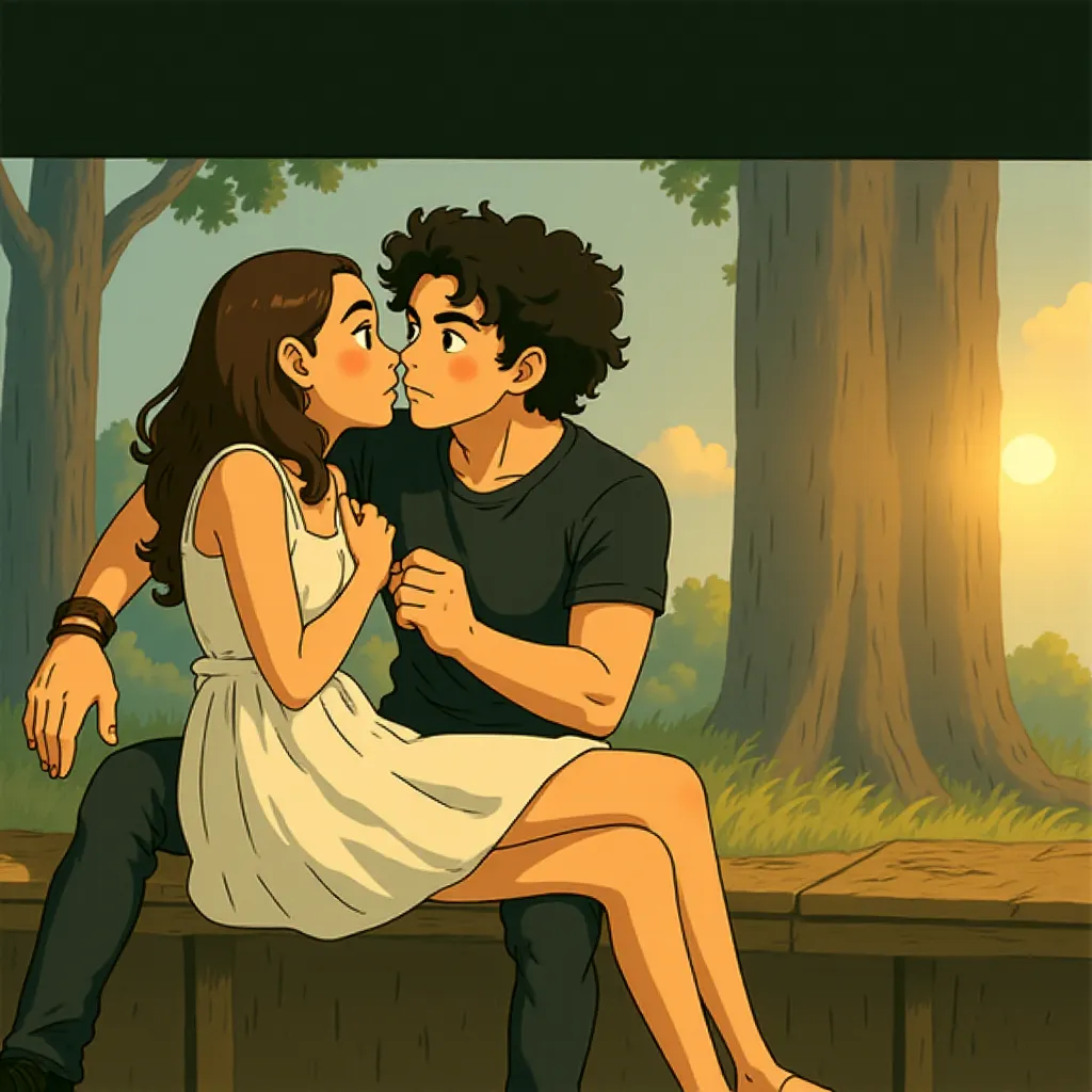 Aneet Padda and Ahaan Panday in Saiyaara (2025) - Ghibli style