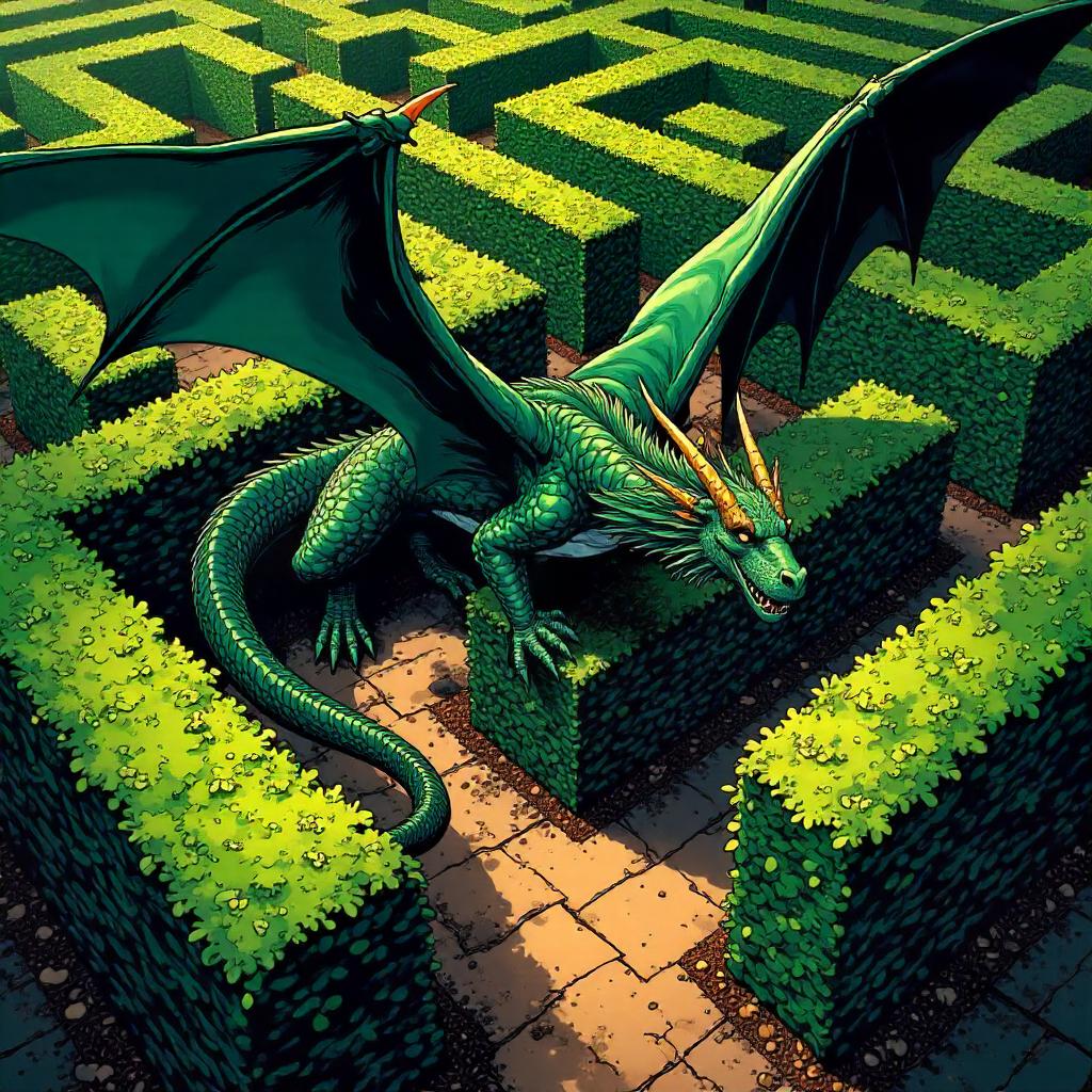 Wyvern in a Hedge Maze: Comic Adventure