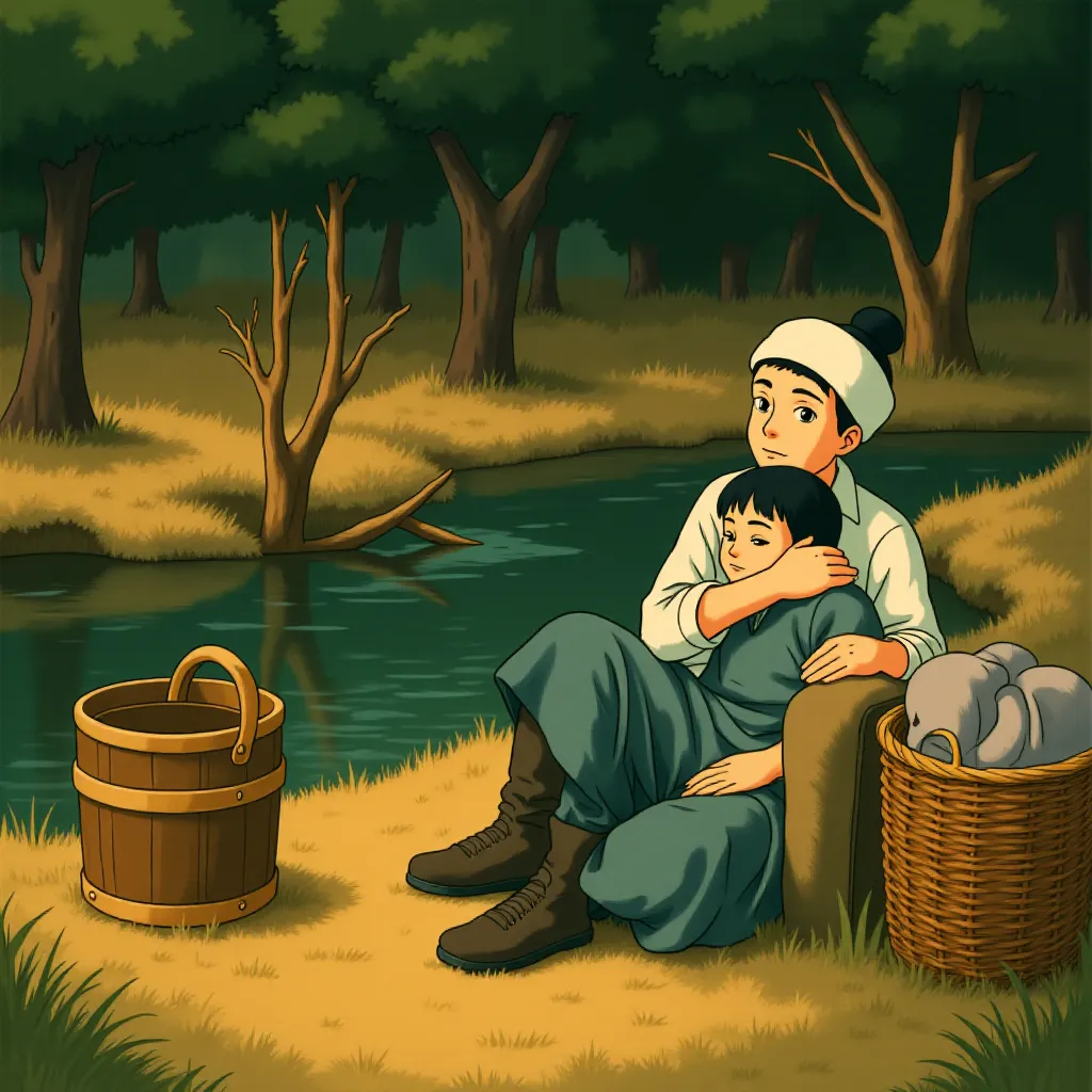 Harvey Scrimshaw and Anya Taylor-Joy in The Witch (2015) - Anime style