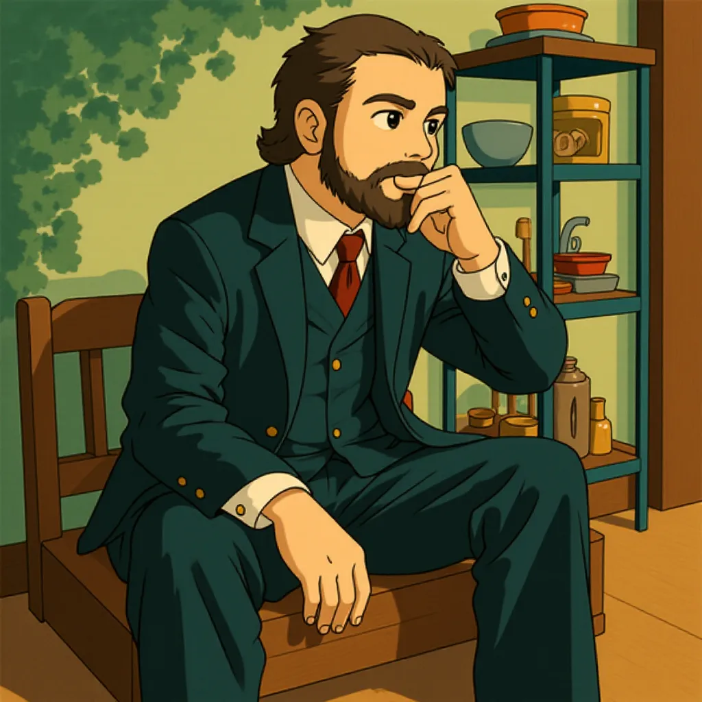 Paul Giamatti in The Illusionist (2006) - Anime style