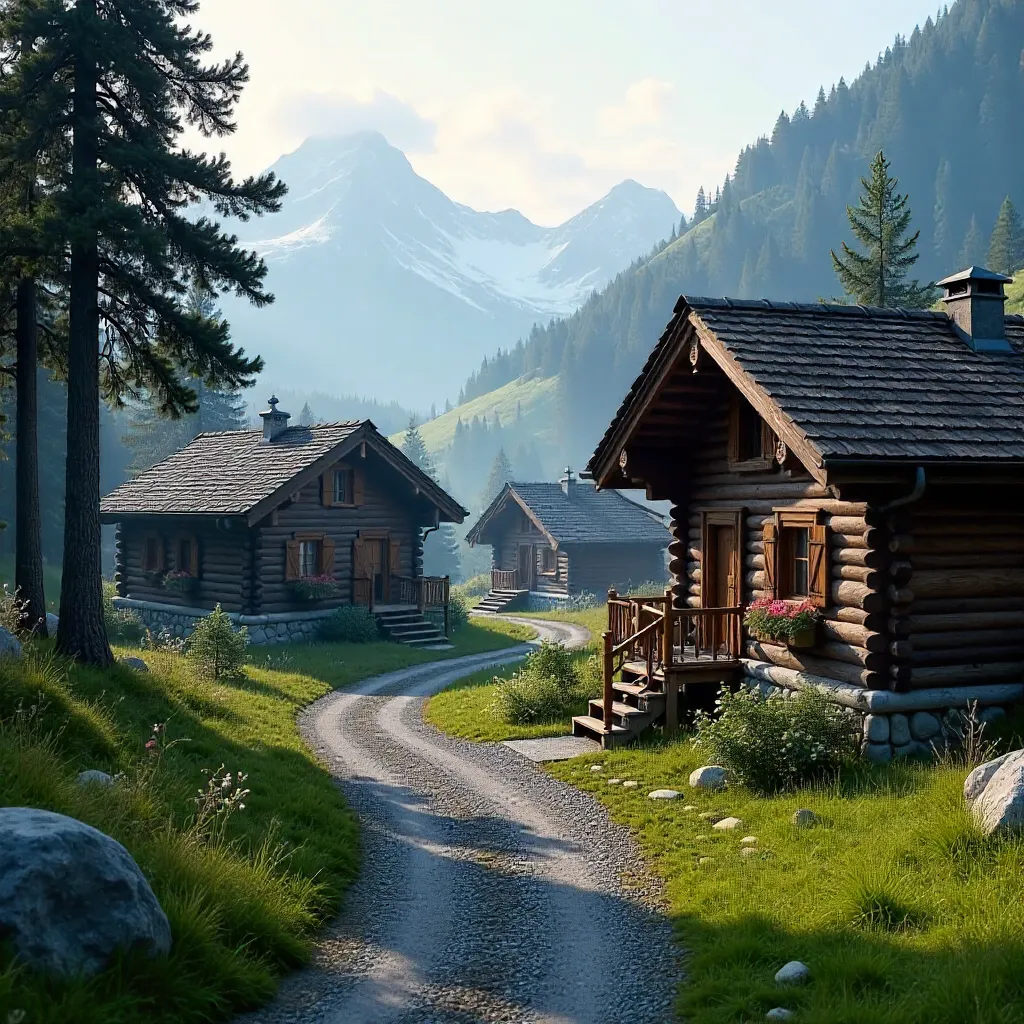 Mist-kissed Alpine Cabins in Kühtai, Tirol
