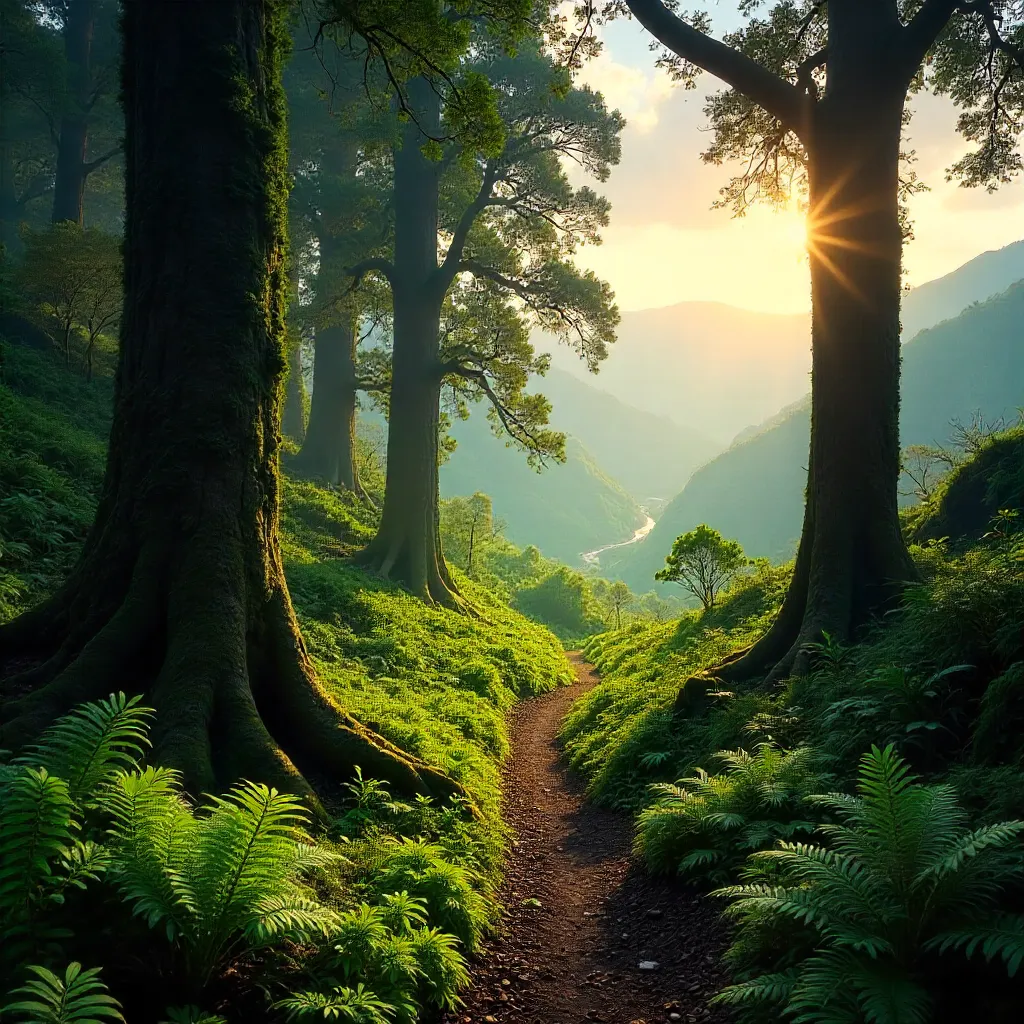 Serene Madeira Forest: Tall Trees and Understory