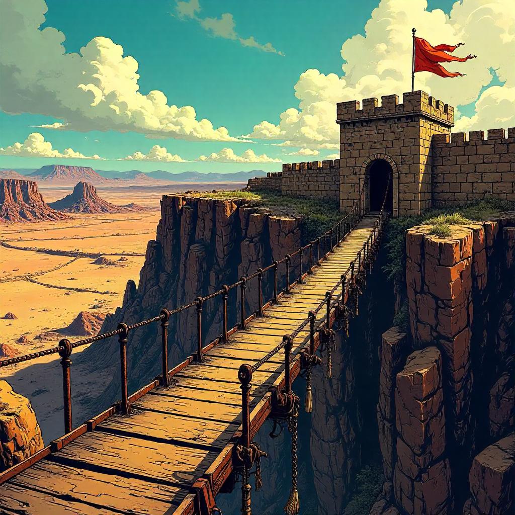Plateau Fortress Drawbridge - Comic Panel