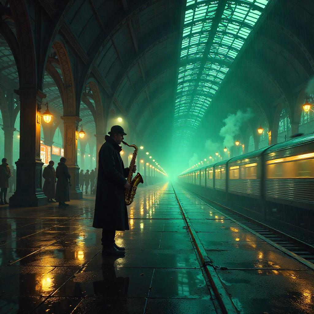 Midnight Train Station: A Musician's Concept Art