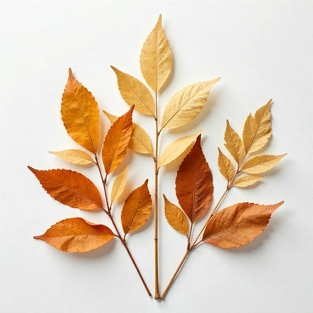 Bare Light: Minimalist Dried Leaf Collage
