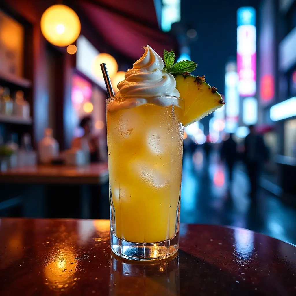 Tokyo-Chic Pineapple Ice Cream Mocktail