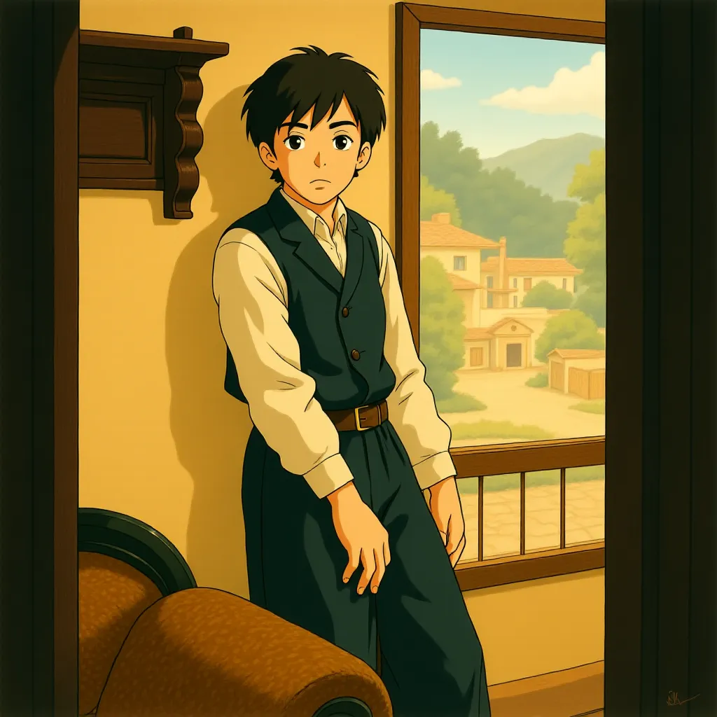 Sam Rockwell in The Assassination of Jesse James by the Coward Robert Ford (2007) - Anime style