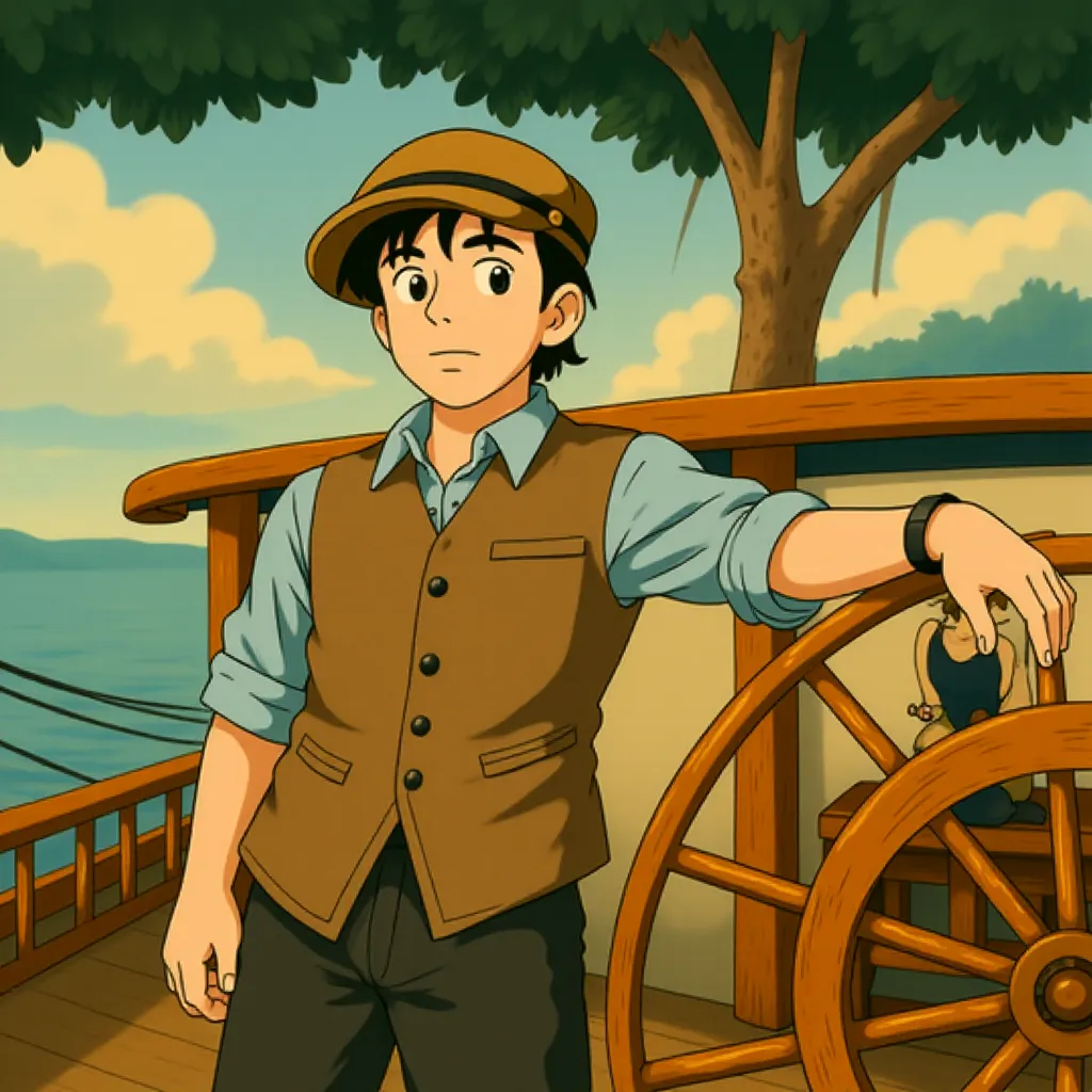 Hero Fiennes Tiffin in The Ministry of Ungentlemanly Warfare (2024) - Ghibli style