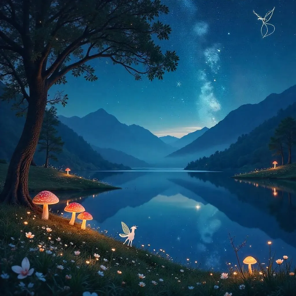 Constellations Over a Fairy Wonderland - Photorealistic Night