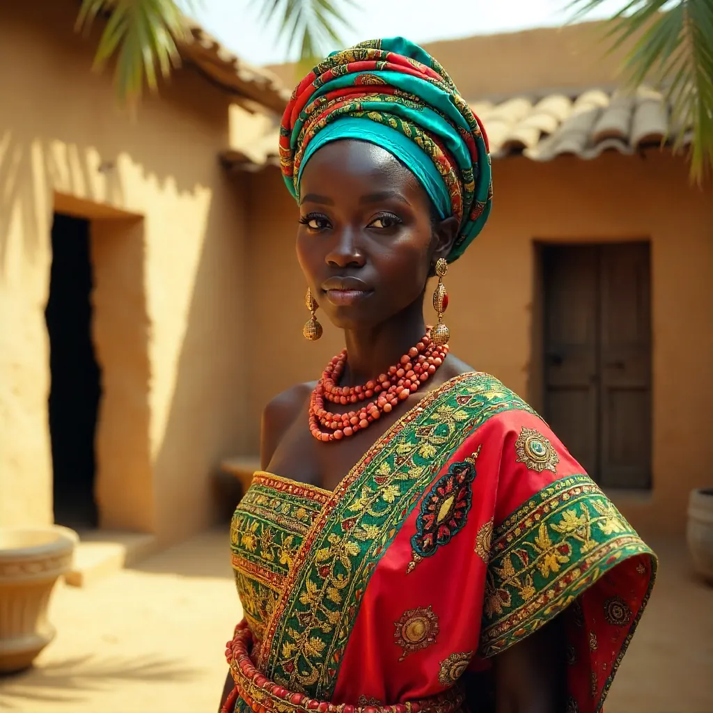 Kanuri Bride in Vibrant Nigerian Wedding Attire