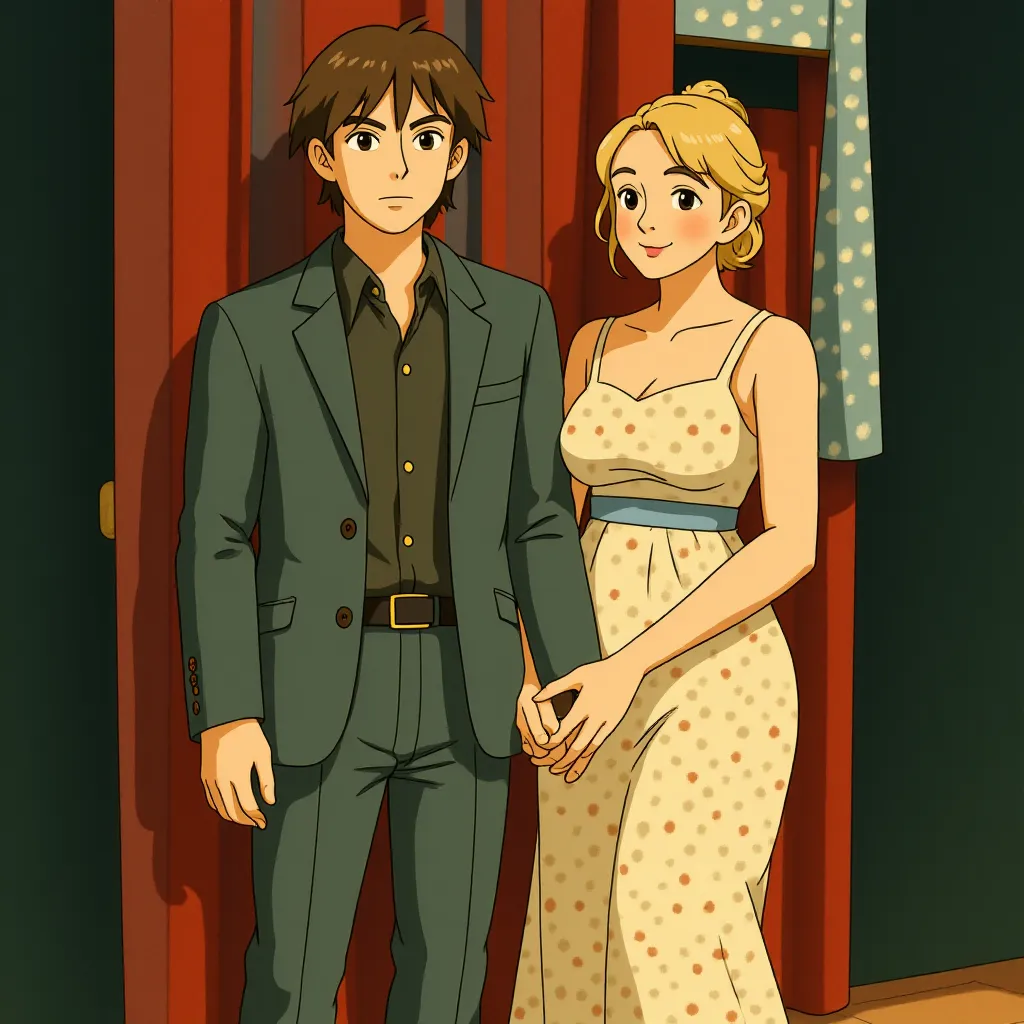 Josh Hartnett and Tamsin Egerton at an event for Trap (2024) - Ghibli style