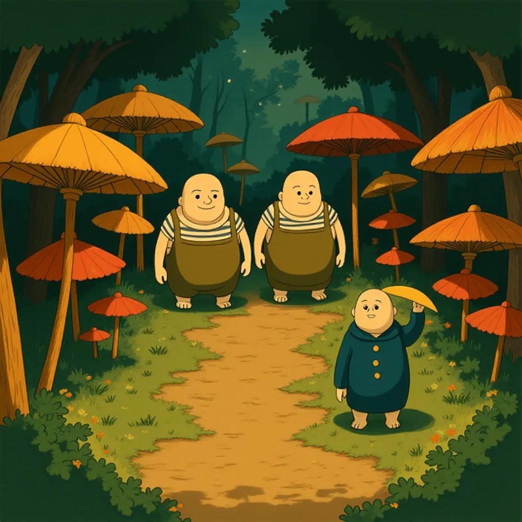 Michael Gough, Matt Lucas, Michael Sheen, and Mia Wasikowska in Alice in Wonderland (2010) - Anime style