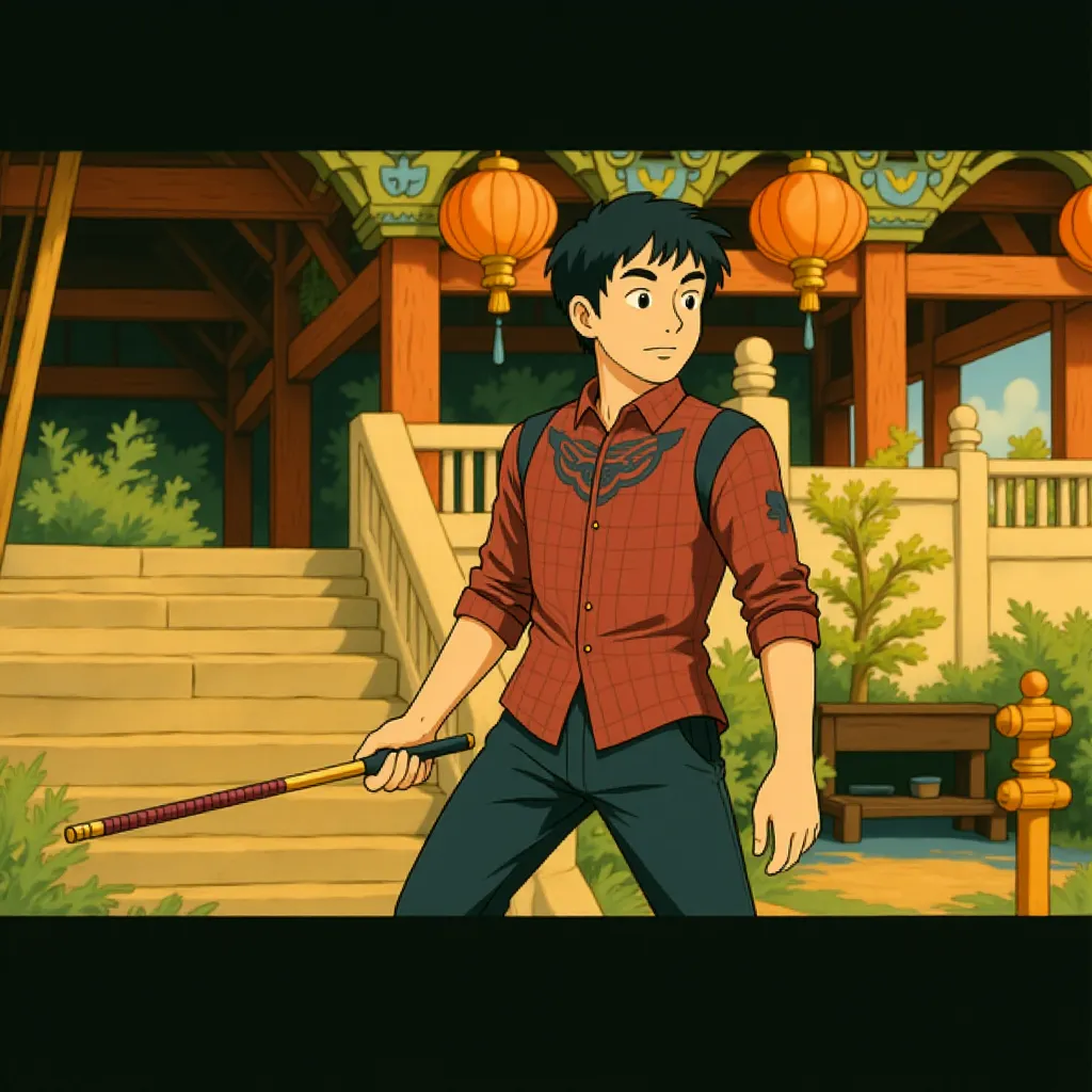 Simu Liu in Shang-Chi and the Legend of the Ten Rings (2021) - Anime style