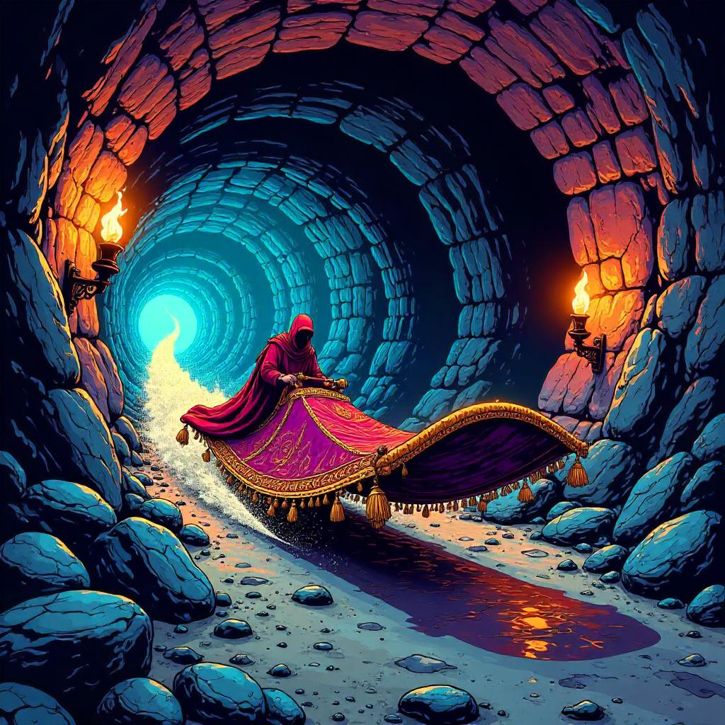 Underground Comic Carpet Flight