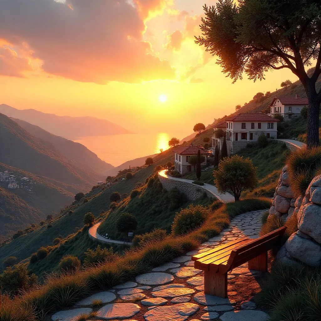 Golden Sunset Over Yalova Hillside