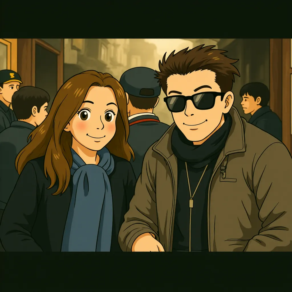 Tom Cruise and Paula Wagner in Mission: Impossible III (2006) - Anime style