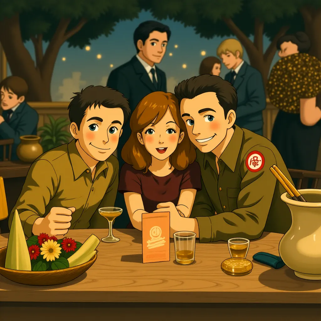 Blake Lively, Darren Dolynski, and Primo Allon in The Age of Adaline (2015) - Anime style