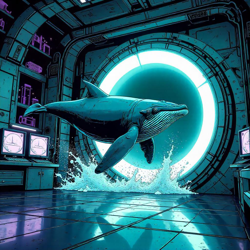 Whale in a Portal Lab: A Comic Book Splash