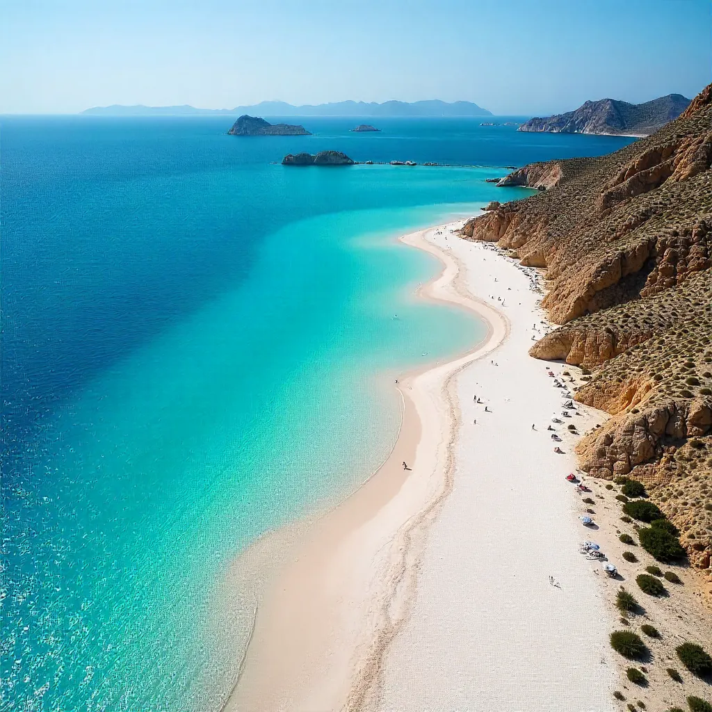 Aerial View of Elafonissi Beach, Greece