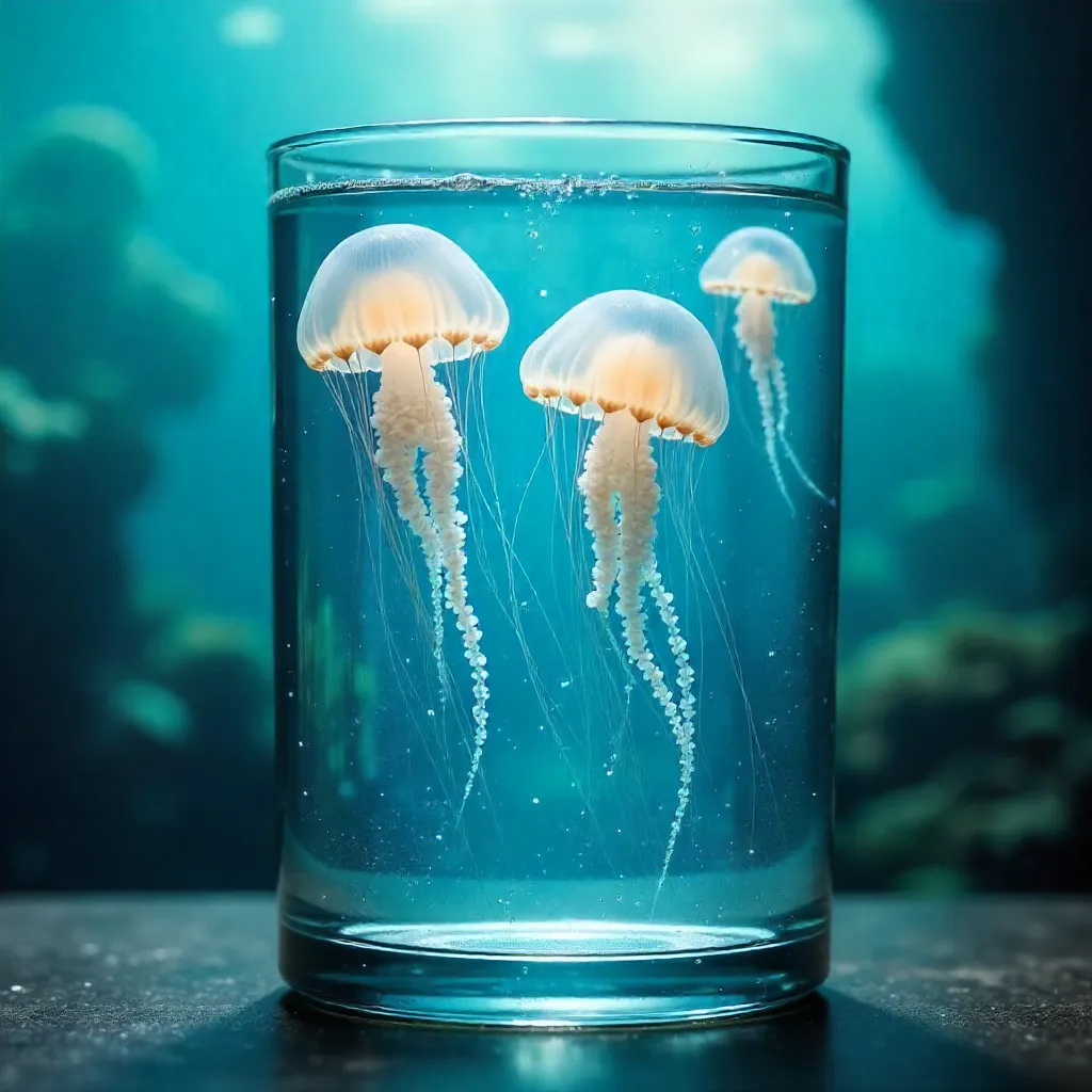 Tranquil Jellyfish in a Modern Aquarium Tank