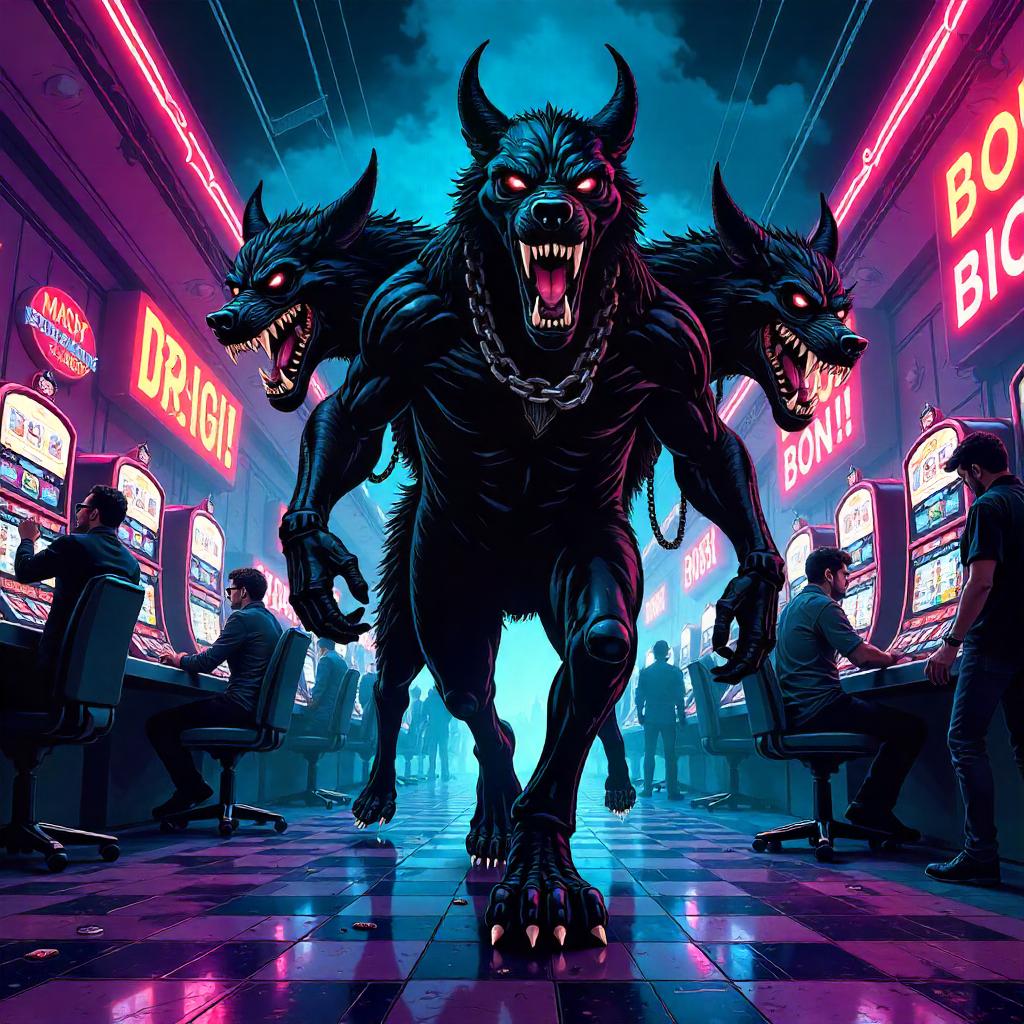 Cerberus in a Neon Casino: Comic Book Showdown