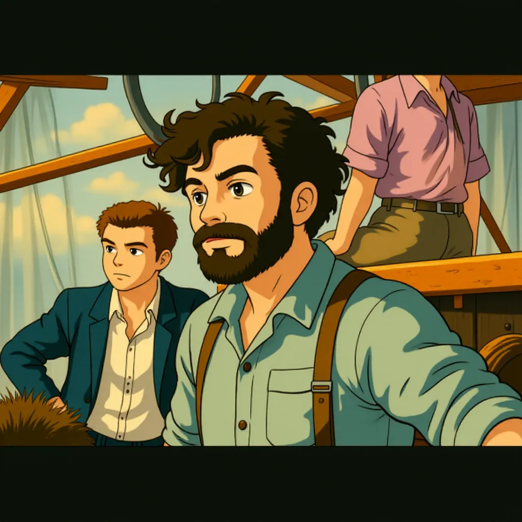 Henry Cavill and Alex Pettyfer in The Ministry of Ungentlemanly Warfare (2024) - Ghibli style